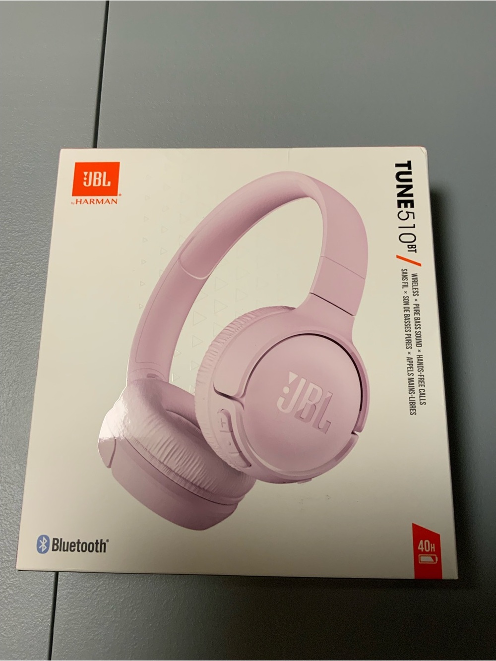 JBL Tune 510BT Wireless Headphones - Light Pink